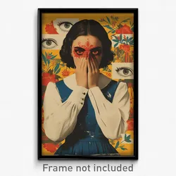 Mexican Movie Poster - Woman Feeling Homesickness, Slim Blue Collar (Art Print)