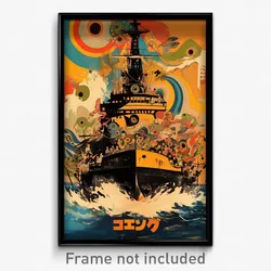 Mexican Movie Poster - Aged Shipwreck (Mexico Psychedelic Art Retro Film Print)