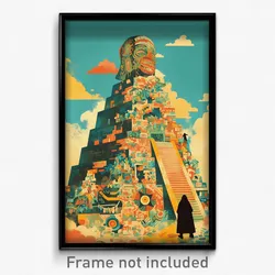Mexican Movie Poster - Insane Ziggurat (Mexico Psychedelic Art Retro Film Print)