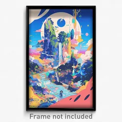 Art Poster - Terrific Chute (Psychedelic Trippy Weird 11x17 Cartoon Print)