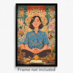 Indonesian Movie Poster - Woman Feeling Alienation, Zany Blue Shirt (Art Print)