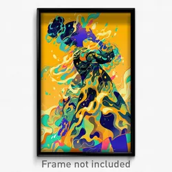 Art Poster - Liquid Claim (Psychedelic Trippy Weird 11x17 Print)