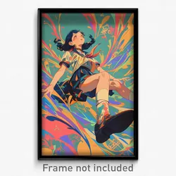 Anime Art Poster - Woman Feeling Alarm Wearing Outgoing Summer Uniform (Print)