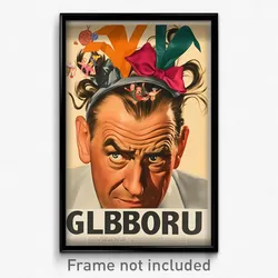 German Movie Poster - Man Feeling Puzzled, Zany Bow Hairband (Germany Art Print)