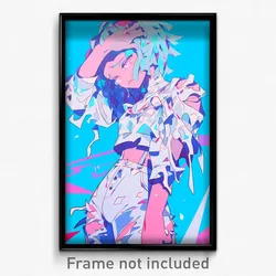Anime Art Poster - Boy Feeling Miserable Wearing Colorless Torn Pants (Print)
