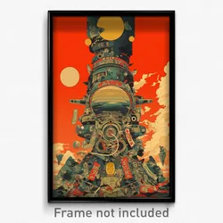 Movie Art Poster - Voluminous Gulf (Psychedelic Trippy Retro Cartoon Film Print)