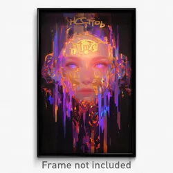 Russian Movie Poster - Glitchy Runoff (Russia Psychedelic Art Retro Film Print)