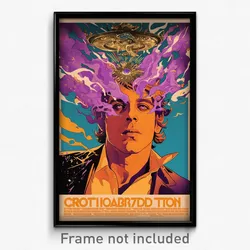 Greek Movie Poster - Man Feeling Greed, Crazy Purple Headwear (Greece Art Print)