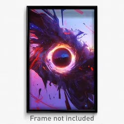 Movie Art Poster - Glitchy Black Hole (Psychedelic Retro Weird Film Print)