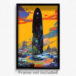 Art Poster - Immaculate Menhir (Psychedelic Trippy Weird 11x17 Print)