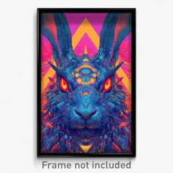 Movie Art Poster - Big Rabbit (Psychedelic Trippy Retro Cartoon Film Print)