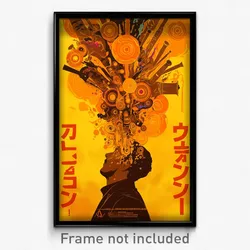 Brazilian Movie Poster - Yellow Pipes (Brazil Psychedelic Art Retro Film Print)