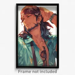 Anime Art Poster - Man Feeling Nostalgic Wearing Admirable Bandana (Print)