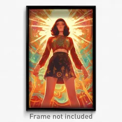 Hebrew Movie Poster - Girl Feeling Vicious, Marvelous Cropped Sweater (Print)