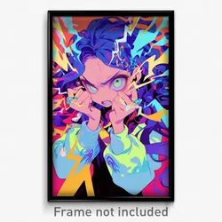 Anime Art Poster - Woman Feeling Angry Wearing Warped White Sleeves (Print)