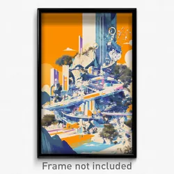 Greek Movie Poster - Glaring American Architecture (Greece Retro Film Art Print)