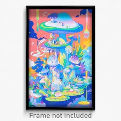 Art Poster - Polished Vinyl Store (Psychedelic Trippy Weird 11x17 Print)