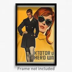 German Movie Poster - Man Feeling Expectancy, Attractive Ribbed Legwear (Print)