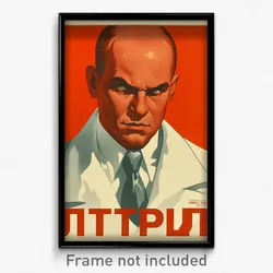 Russian Movie Poster - Man Feeling Mixed Up, Stunning White Necktie (Art Print)