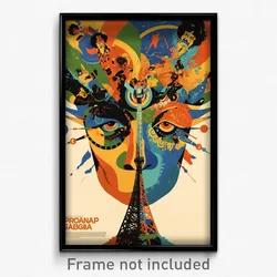 Brazilian Movie Poster - Squiggly Barcelona (Brazil Retro Film Art Print)