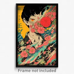 Icelandic Movie Poster - Boy Feeling Annoyance, Jagged Cherry Blossoms (Print)