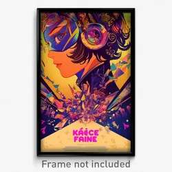 French Movie Poster - Boy Feeling Carefree, Violet Impossible Dress (Art Print)