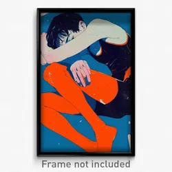 Art Poster - Boy Feeling Carefree Wearing Cluttered Highleg Leotard (Art Print)