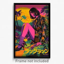 Brazilian Movie Poster - Woman Feeling Moody, Slim Purple Socks (Art Print)