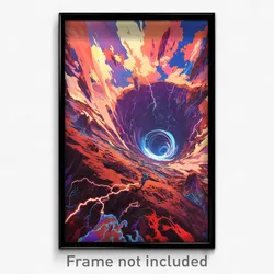 Art Poster - Gigantic Fissure (Psychedelic Trippy Weird 11x17 Print)