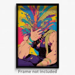 Anime Art Poster - Boy Feeling Troubled, Vivid Feather Hair Ornament (Print)