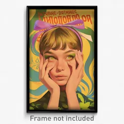 Russian Movie Poster - Woman Feeling Persevering, Original Hair Bow (Art Print)