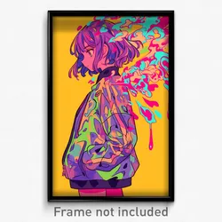Anime Art Poster - Girl Feeling Self Respecting, Quaint Track Jacket (Print)
