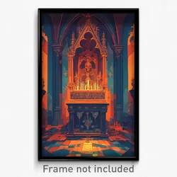 Art Poster - Antique Sepulchre (Psychedelic Trippy Weird 11x17 Print)