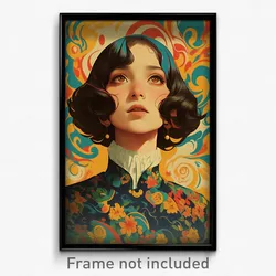 Spanish Movie Poster - Girl Feeling Amazement, Original Ear Ribbon (Art Print)