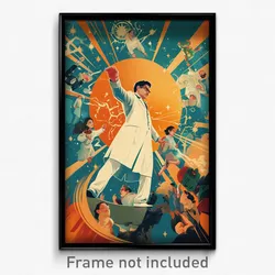 Bollywood Movie Poster - Man Feeling Dominant, Scientific White Dress (Print)