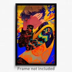 Art Poster - Boy Feeling Remorse Wearing Quirky Yellow Vest (Art Print)