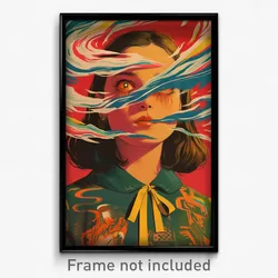 Mexican Movie Poster - Girl Feeling Hatred, Rectangular White Ribbon (Art Print)