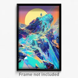 Art Poster - Large Glacier (Psychedelic Trippy Weird 11x17 Print)