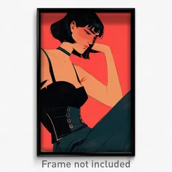 Greek Movie Poster - Woman Feeling Lonely, Awesome Corset (Greece Art Print)