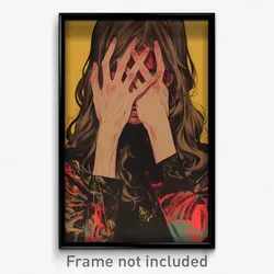 Movie Art Poster - Woman Feeling Nervous, Wooden Black Vest (Retro Film Print)