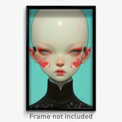 Art Poster - Mushy Face (Psychedelic Trippy Weird 11x17 Print)