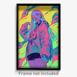 Anime Art Poster - Girl Feeling Trust Wearing Glorious Pink Hoodie (Print)