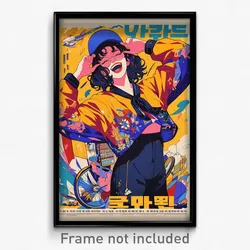 Korean Movie Poster - Woman Feeling Negative, Whimsical Bike Shorts (Art Print)
