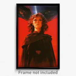Movie Art Poster - Girl Feeling Persevering, Illustrious Black Cloak (Print)
