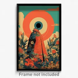 Greek Movie Poster - Woman Feeling Fondness, Red Feather Trimmed Sleeves (Print)