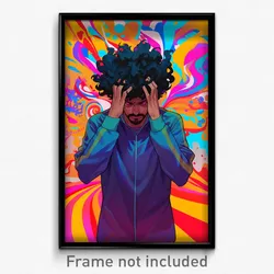 Anime Art Poster - Man Feeling Numb Wearing Upbeat Track Suit (Print)