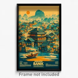 Thai Movie Poster - Humble Bank (Thailand Psychedelic Art Retro Film Print)