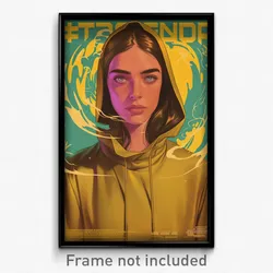 Greek Movie Poster - Woman Feeling Contempt, Illustrious Brown Hoodie (Print)