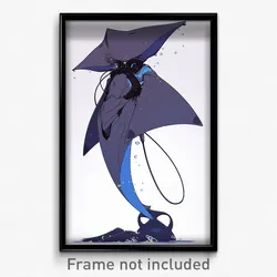 Anime Art Poster - Manta Ray Feeling Guilt Wearing Swanky Grey Leota