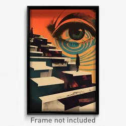 French Movie Poster - Simple Jail (France Psychedelic Art Retro Film Print)